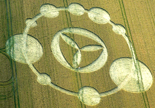 Stanton Bridge, Wiltshire crop circle, aerial photo 10