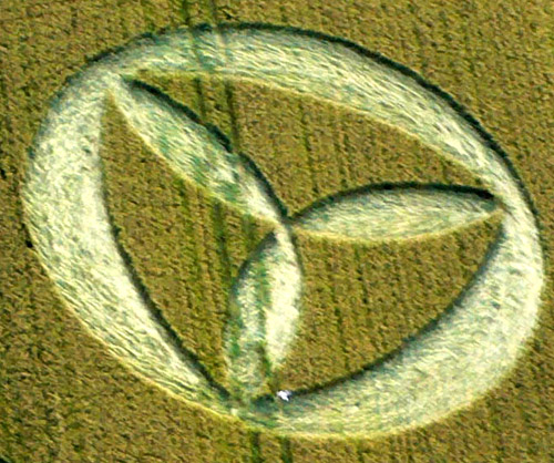 Stanton Bridge, Wiltshire crop circle, aerial photo 11