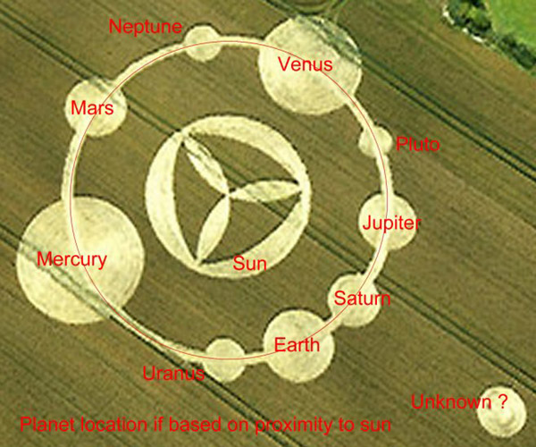 Stanton Bridge, Wiltshire crop circle, aerial photo 15