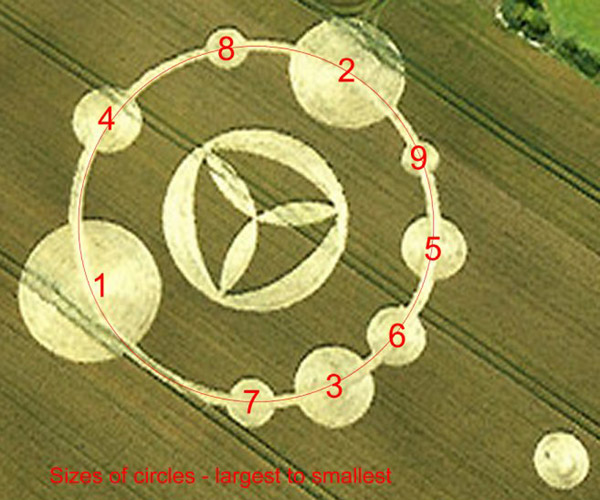 Stanton Bridge, Wiltshire crop circle, aerial photo 13