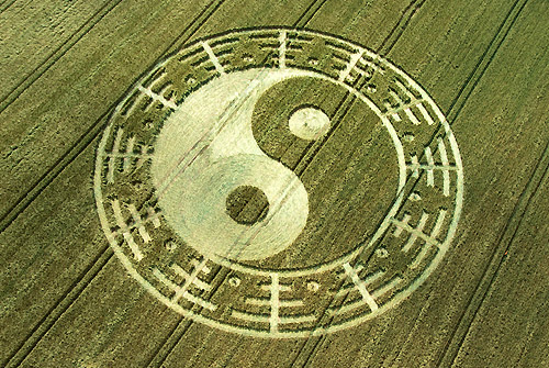 Stantonbury Hill, Somerset crop circle, aerial photo 2