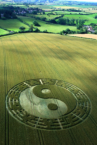 Stantonbury Hill, Somerset crop circle, aerial photo 6
