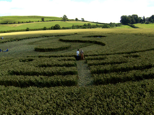 Stantonbury Hill, Somerset crop circle, aerial photo 8