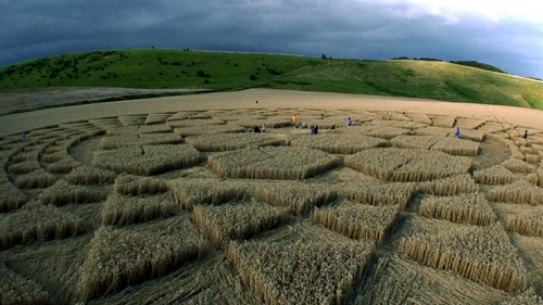 Sugar Hill, Wiltshire crop circle, aerial photo 39