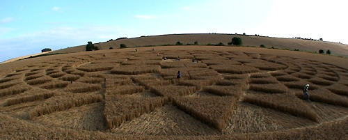 Sugar Hill, Wiltshire crop circle, aerial photo 30