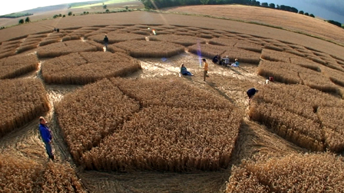 Sugar Hill, Wiltshire crop circle, aerial photo 18