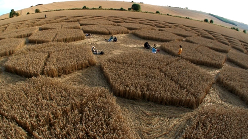Sugar Hill, Wiltshire crop circle, aerial photo 28