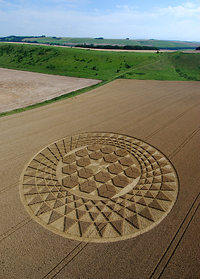 Sugar Hill, Wiltshire crop circle, aerial photo 13