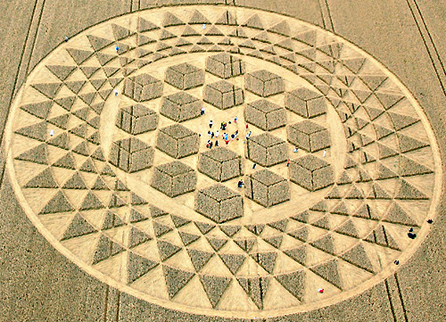 Sugar Hill, Wiltshire crop circle, aerial photo 14