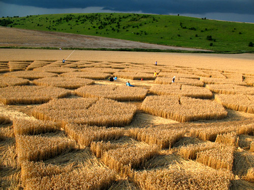 Sugar Hill, Wiltshire crop circle, aerial photo 31