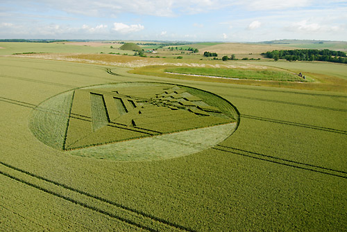 West Down, Wiltshire crop circle, aerial photo 32
