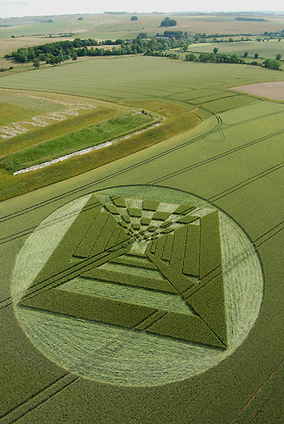 West Down, Wiltshire crop circle, aerial photo 22