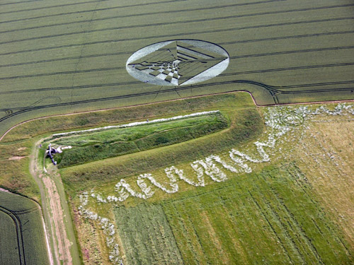 West Down, Wiltshire crop circle, aerial photo 6