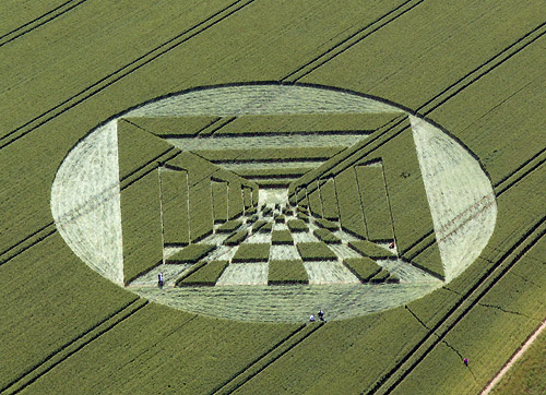 West Down, Wiltshire crop circle, aerial photo 2