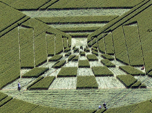 West Down, Wiltshire crop circle, aerial photo 3