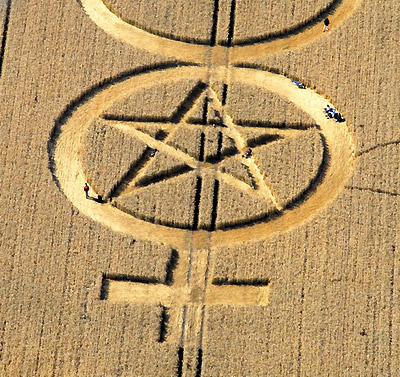 West Kennett, Wiltshire crop circle, aerial photo 9