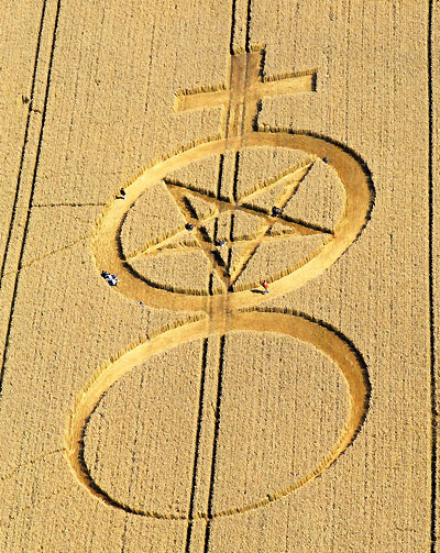 West Kennett, Wiltshire crop circle, aerial photo 11