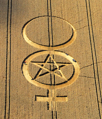 West Kennett, Wiltshire crop circle, aerial photo 10