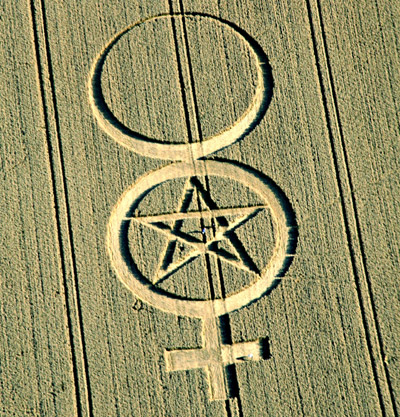 West Kennett, Wiltshire crop circle, aerial photo 8