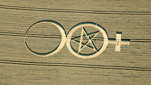 West Kennett, Wiltshire crop circle, aerial photo 7