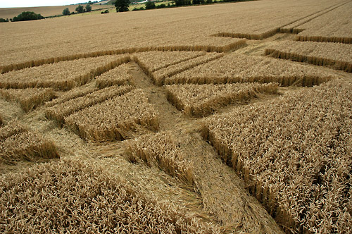 West Kennett, Wiltshire crop circle, aerial photo 13