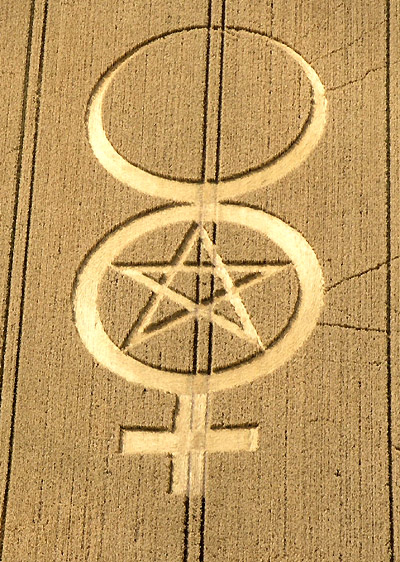 West Kennett, Wiltshire crop circle, aerial photo 2