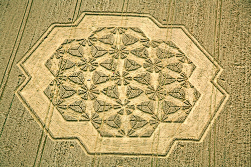 West Overton, Wiltshire crop circle, aerial photo 13