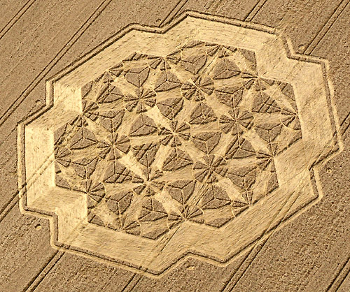 West Overton, Wiltshire crop circle, aerial photo 2