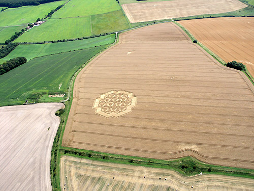West Overton, Wiltshire crop circle, aerial photo 3