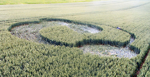 Westwoods, Wiltshire crop circle, aerial photo 3