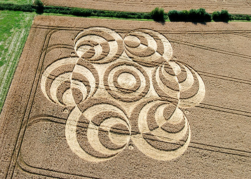 Westwoods (3), Wiltshire crop circle, aerial photo 3