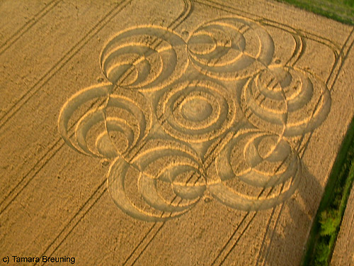 Westwoods (3), Wiltshire crop circle, aerial photo 17