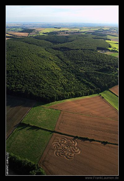 Westwoods (3), Wiltshire crop circle, aerial photo 11