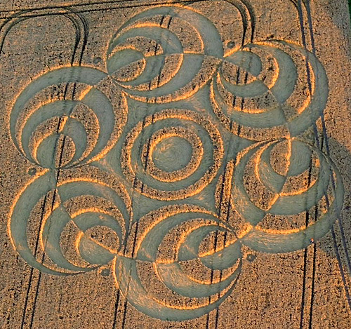 Westwoods (3), Wiltshire crop circle, aerial photo 2