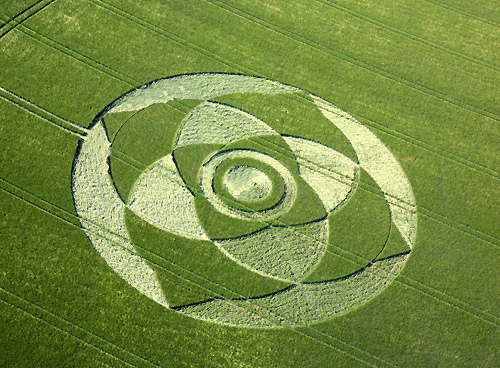 Wexcombe Down, Wiltshire crop circle, aerial photo 7
