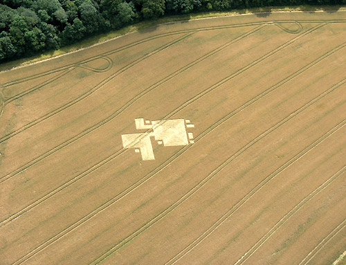 White's Hill, Wiltshire crop circle, aerial photo 6
