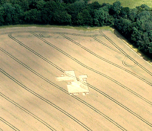 White's Hill, Wiltshire crop circle, aerial photo 7