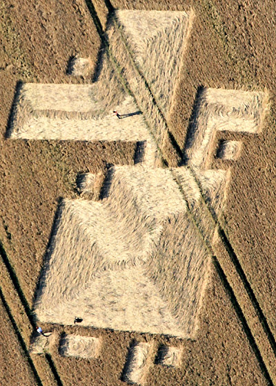 White's Hill, Wiltshire crop circle, aerial photo 10
