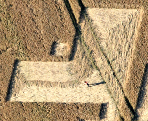 White's Hill, Wiltshire crop circle, aerial photo 11
