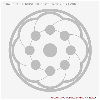 Wilton Water Grid, Wiltshire crop circle, aerial photo 5