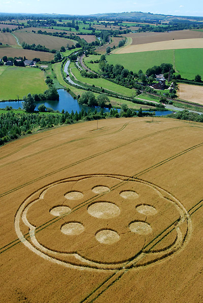 Wilton Water Grid, Wiltshire crop circle, aerial photo 8