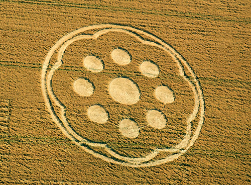 Wilton Water Grid, Wiltshire crop circle, aerial photo 6