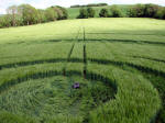 Winterbourne Monkton, Wiltshire crop circle, aerial photo 6