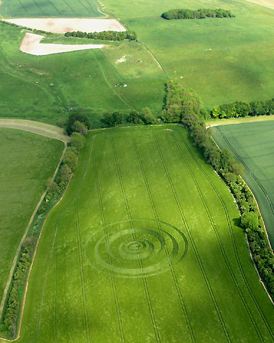 Winterbourne Monkton, Wiltshire crop circle, aerial photo 12