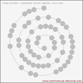 Yatesbury Field (1), Wiltshire crop circle, aerial photo 20