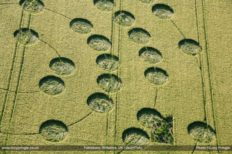 Yatesbury Field (1), Wiltshire crop circle, aerial photo 5
