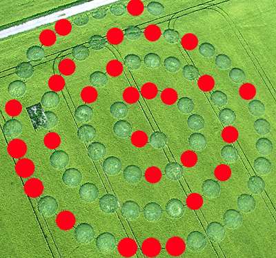 Yatesbury Field (1), Wiltshire crop circle, aerial photo 21