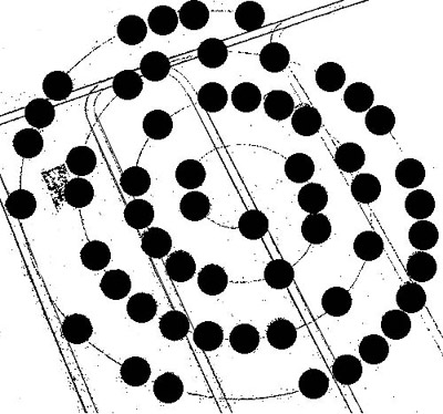 Yatesbury Field (1), Wiltshire crop circle, aerial photo 42