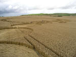 Below Milk Hill, Wiltshire crop circle, aerial photo 13