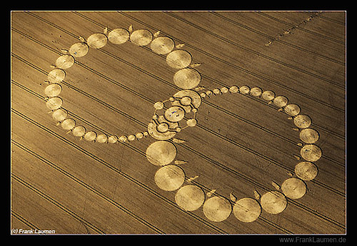 Below Milk Hill, Wiltshire crop circle, aerial photo 18